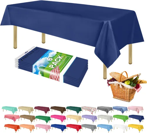 Miniatura 54 de Zimpleware - Mantel redondo de plástico para fiestas de 213 cm (84 pulgadas) de diámetro (paquete de 1, 6 y 12 unidades)