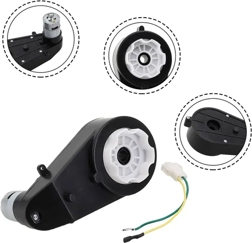 Miniatura 7 de Motor eléctrico de caja de cambios para automóviles de niños, repuesto de motor de engranaje de CC de alto par de 12 V compatible con modelos RS390