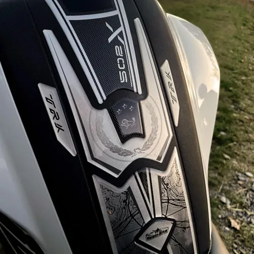Miniatura 4 de Resin Bike Adhesivos para motocicleta compatibles con Benelli TRK 502 X 2020-2026, de metal, protección contra impactos y arañazos. Calcomanías