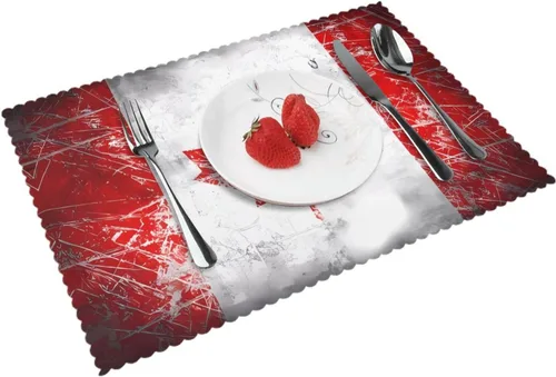 Miniatura 15 de Rectangular Placemats Set of 4, Heat Resistant Arizona Flag Printed Kitchen Dining Table Mats