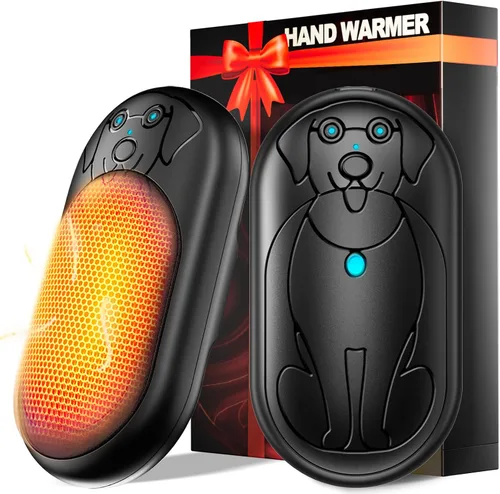 Calentadores de manos eléctricos recargables, paquete de 2, 3000 mAh x 2 calentadores de manos portátiles que funcionan con pilas, regalos Verde