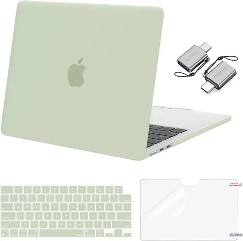 Miniatura 44 de Mosiso Funda para MacBook Air de 13 y 13.6 pulgadas, 2024, 2023 y 2022, M3 A3113, M2 A2681, Touch ID, carcasa rígida, cubierta de teclado, protector