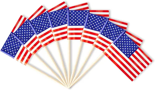 Miniatura 36 de Palillos de dientes pequeños con bandera australiana para aperitivos de fiesta, cupcakes, pasteles y comida, perfectos para vacaciones nacionales