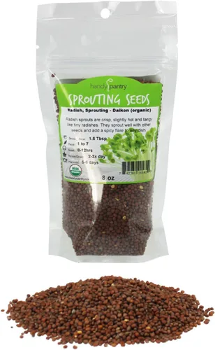 Miniatura 10 de Semillas germinantes de rábano 1 lb - Semillas microverdes Daikon sin OMG para cultivo en interiores