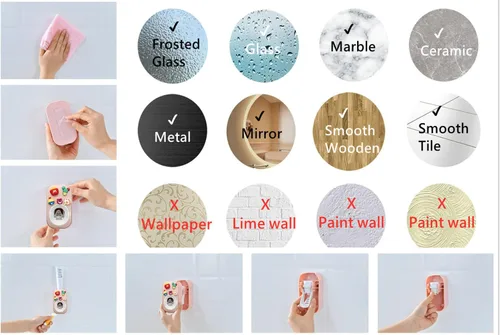 Miniatura 9 de Dispensador automático de pasta de dientes y soportes para pasta de dientes y taza montada en pared, juego de 3 piezas, montado en pared para baño