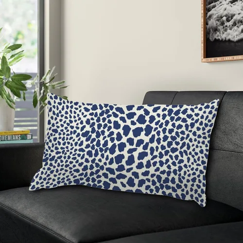 Miniatura 6 de Throw Pillowcase Navy Cheetah Leopard Print Animal Rectangular Cushion Cover Animal Background Decorative Pillow Home Cotton Linen 12x16 Elegant