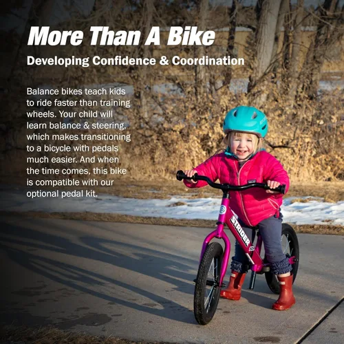 Miniatura 2 de Strider 14x - Bicicleta de equilibrio para niños de 3 a 7 años - Incluye agarres personalizados, asiento acolchado, reposapiés de rendimiento