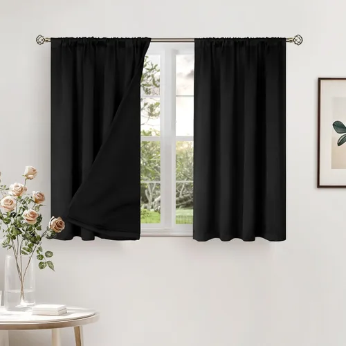 Miniatura 78 de BGment - Cortinas opacas para sala de estar de 63 pulgadas de largo, juego de 2 paneles, cortinas para oscurecer toda la habitación, cortinas