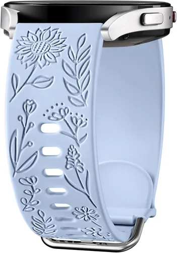 Miniatura 12 de Samsung Galaxy - Correa deportiva de silicona grabada con girasol de 1.575 pulgadas/1.732 pulgadas, para mujeres y hombres Marrón