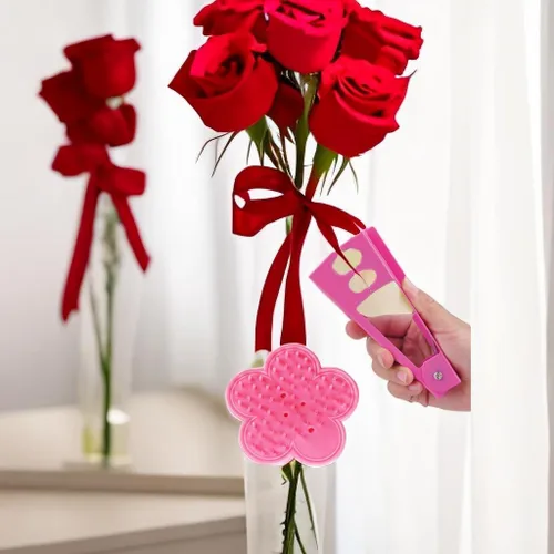 Miniatura 3 de Pelador de espinas de rosas para quitar hojas de goma de acero para rosas cultivadas en casa o entusiastas de las rosas (rosa)