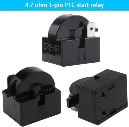 Miniatura 3 de AYLIFU Relé de arranque para refrigerador QP2-4.7 Ohm PTC de 1 pin Relé de arranque para refrigerador y 1 pieza Protector de sobrecarga