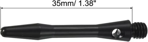 Miniatura 2 de PATIKIL Eje de dardo, rosca mediana 2BA de aluminio Dart Tallos de dardo Accesorios de lanzamiento de montaje para punta de acero Negro