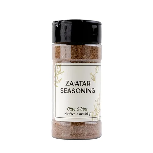 Olive & Vine Za'atar condimento, mezcla sabrosa, para platos de Oriente Medio, rica tradición, sabor auténtico, para recetas globales (2 onzas)
