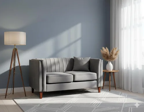 Miniatura 32 de Container Furniture Direct Sofá moderno de terciopelo de lujo para sala de estar con espuma de alta densidad, tapicería de tela suave, cojines