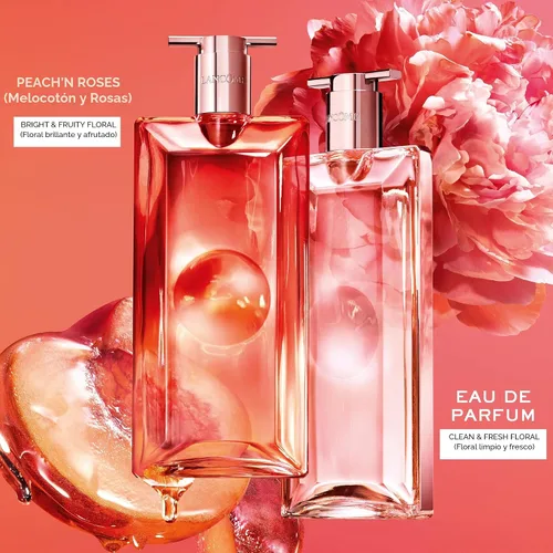 Miniatura 4 de Lancôme Idôle Peach 'N Roses Eau de Parfum - Melocotón jugoso, bayas rojas brillantes y rosa aterciopelada, perfume floral afrutado, aroma diario