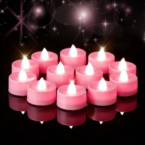 Miniatura 14 de Amagic - Paquete de 24 velas LED sin llama que funcionan con pilas, velas falsas de té, luces LED de té sin llama para Halloween, boda, votiva