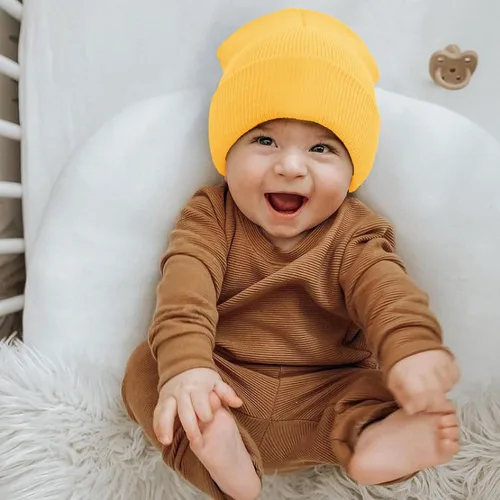Miniatura 40 de UTTPLL Gorros de punto cálidos para bebé, gorro grueso y suave para niño y niña, gorro acanalado con puños para niños y niñas