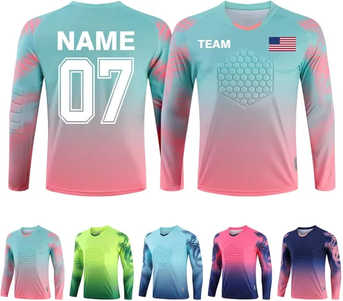 Camiseta de fútbol de portero personalizada para adultosniños, manga larga personalizada y pantalones con logotipo del equipo