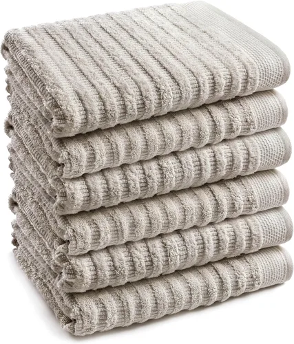 Softerry Juego de toallas de baño de algodón orgánico puro, 100% algodón suave, extra absorbentes y duraderas, de secado rápido de 500 GSM, calidad