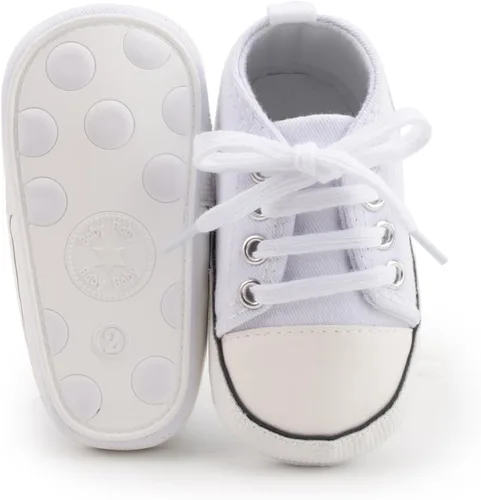 Miniatura 72 de KIDSUN zapatos deportivos altos hasta el tobillo para bebés, niños y niñas con suela antideslizante, suaves, para recién nacidos, zapatos