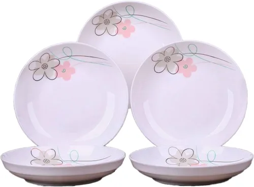 Miniatura 14 de Juego de 5 platos de cerámica con bonito diseño de gato, platos llanos grandes de porcelana para ensalada de postre de 7.28 pulgadas, platos