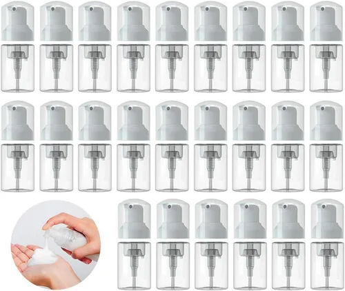 Miniatura 10 de 6 botellas de espuma vacía de 1 onza/1.0 fl oz de tamaño de viaje, botella de plástico para jabón, botellas dispensadoras de desinfectante de manos