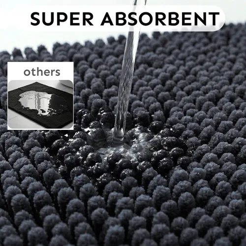 Miniatura 3 de Secura Alfombras de Baño, 47 x 28 Pulgadas, Extra Suaves y Gruesas, Alfombra de Baño Absorbente de Agua, Lavable a Máquina Alfombras de Baño