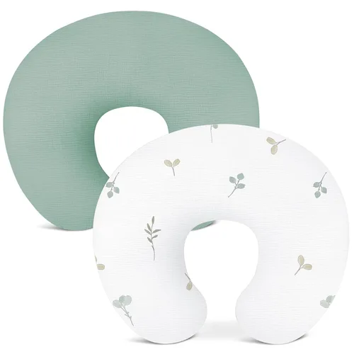 Miniatura 15 de Fundas de almohada de lactancia, funda de muselina para almohadas de lactancia, cómodas para bebés niñas y niños (rosa polvoriento)