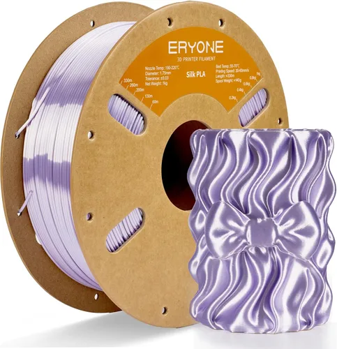 Miniatura 49 de ERYONE Filamento de ácido poliláctico (PLA) de seda bicolor para impresora 3D, de 1.75 mm +/- 0.03 mm, carrete de cartón de 1 kg (2.2 libras)