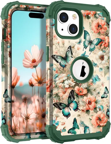 Miniatura 102 de Hocase Funda para iPhone SE 2022/2020, resistente a prueba de golpes, de plástico duro+goma de silicona, funda protectora híbrida para iPhone SE