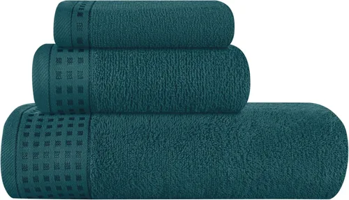 Miniatura 40 de GLAMBURG Juego de 2 toallas de baño de gran tamaño 100% algodón, 28 x 55 pulgadas, ultra suaves, altamente absorbentes, compactas, de secado rápido