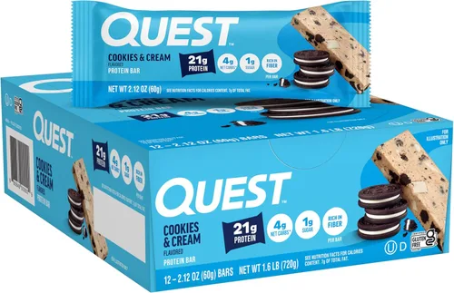 Miniatura 22 de Quest Nutrition Barra de proteína de trozos de chocolate menta, alto en proteínas, bajo en carbohidratos, sin gluten, apto para ceto, 12