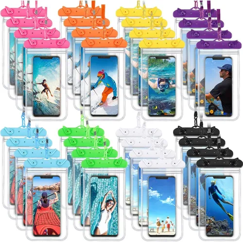 Weewooday Funda impermeable para teléfono celular Ipx8, impermeable, hasta 6.9 pulgadas, para regalos de crucero, playa, piscina, fiesta, natación