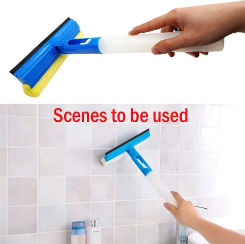 Miniatura 5 de Limpiador de ventanas de coche con esponja y cuchilla de goma, limpiador con botella de spray 3 en 1, multiusos, para interiores y exteriores