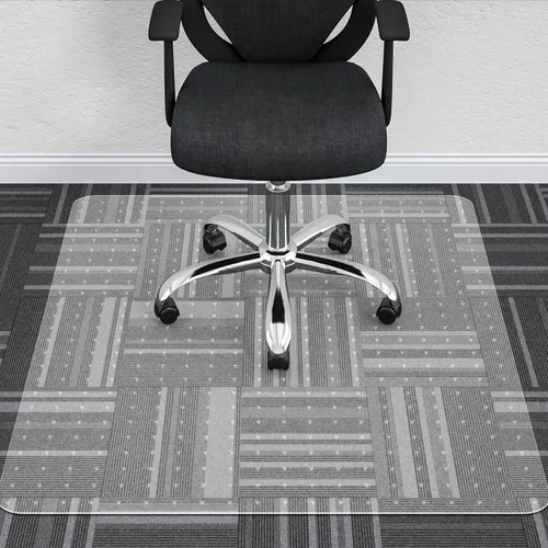 Miniatura 10 de Tapete para silla de oficina para suelo de madera dura, 48 x 30 pulgadas, alfombrilla de vinilo transparente para silla rodante, oficina y hogar
