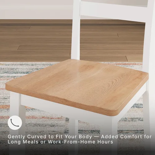Miniatura 5 de Signature Design by Ashley Gesthaven - Juego de mesa de comedor moderno e informal con 4 sillas y banco, juego de 6, madera de mango, altura de mesa