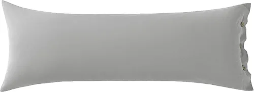 Miniatura 21 de JELLYMONI Juego de 2 fundas de almohada de algodón tamaño King de 20 x 36 pulgadas, color blanco crema, 100% algodón lavado, suave y transpirable