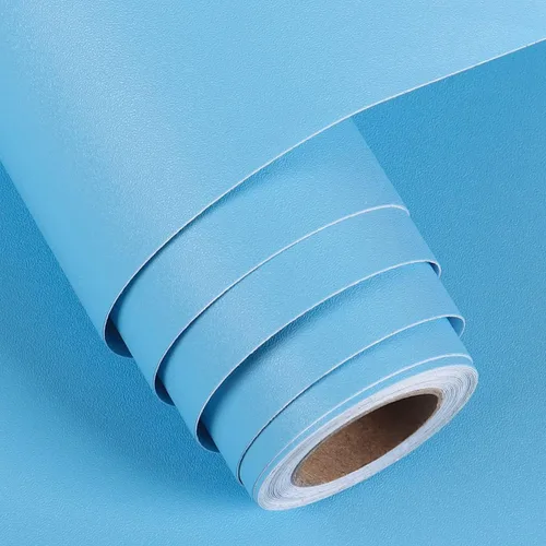 Miniatura 21 de FunStick Papel Tapiz Amarillo Brillante Adhesivo y Despegable para Dormitorio de Niños Papel de Contacto Amarillo Mate Despegar y Pegar Papel Tapiz