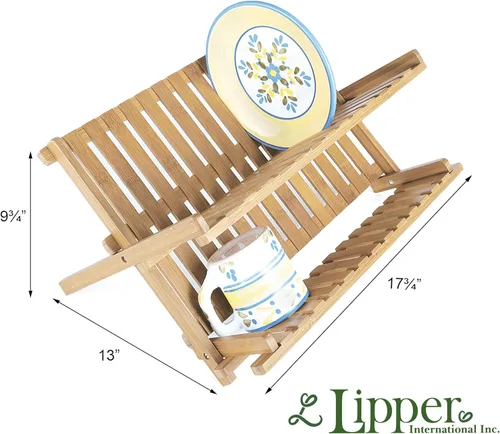 Miniatura 4 de Lipper International 8813 Plegable de Madera de Bambú, 17-3/4" x 13" x 9-3/4