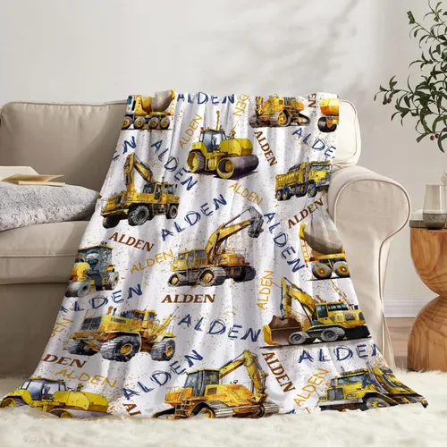 Miniatura 10 de Manta de bebé con texto en inglés «Just A Boy Who Loves Trucks» para niños y niñas, manta súper suave para envolver al recién nacido, acogedora