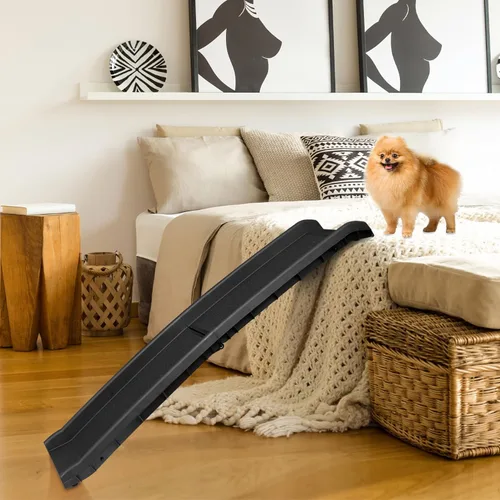 Miniatura 7 de JupiterForce Rampa plegable para perros para automóvil, rampa antideslizante para mascotas con superficie de alta tracción, rampas portátiles