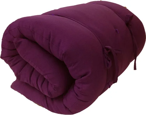 Miniatura 4 de D&D Futon Furniture Colchón tradicional japonés de futón rodante, bateo de algodón, espuma y poliéster, cama plegable