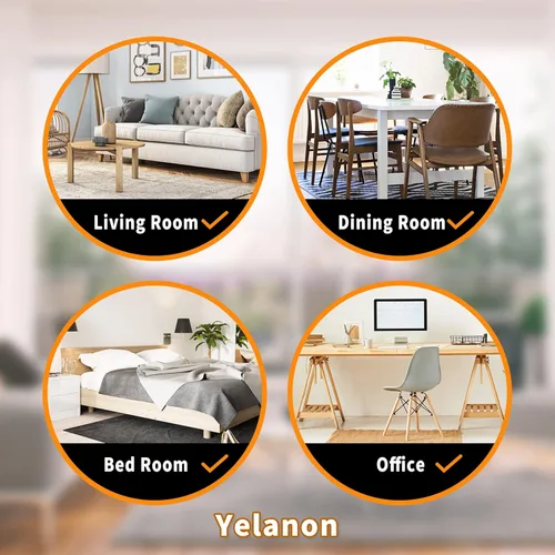 Miniatura 6 de Yelanon Deslizadores de muebles – 8 unidades de 9 1/2 pulgadas de color marrón para alfombras, almohadillas de muebles, suelos de madera dura