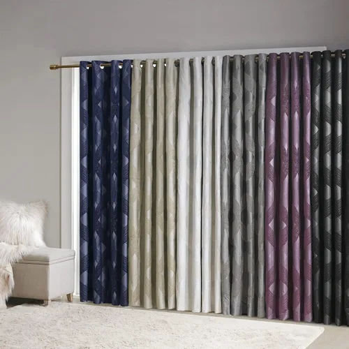 Miniatura 12 de Sun Smart Bentley - Cortinas opacas para ventana, jacquard de punto Ogee, decoración de sala de estar, aislamiento térmico, cortina de bloqueo