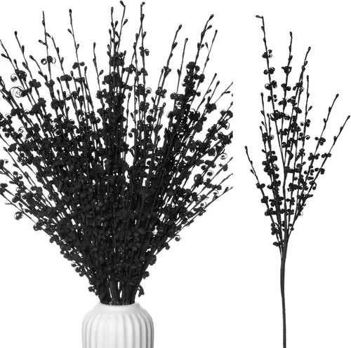 Miniatura 28 de Wootkey 10 Piezas Flores Artificiales de Jazmín de 29.5" de Largo Flores Falsas Ramas Secas para el Día de la Madre Hogar Oficina Bricolaje Arte