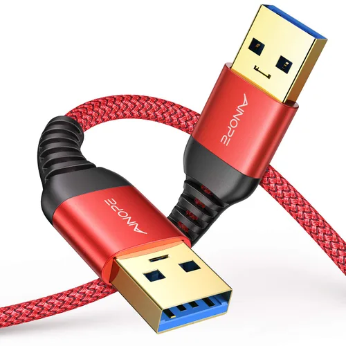 Miniatura 12 de AINOPE Cable USB a USB, cable USB 3.0 A a A macho a macho [nunca se rompe], cable tipo A de doble extremo compatible con cajas de disco duro, KVM