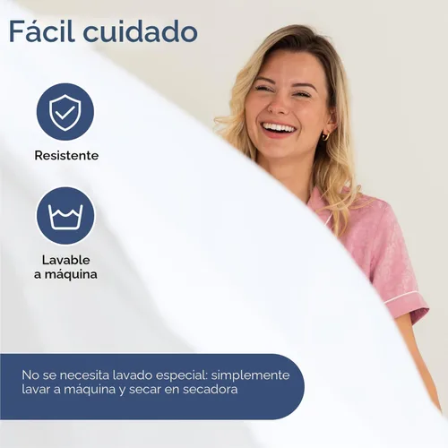 Miniatura 7 de Juego de sábanas tamaño King de 4 piezas, cómodo, transpirable y refrescante, ropa de cama de lujo de hotel para mujeres, hombres, niños, 01-Blanco