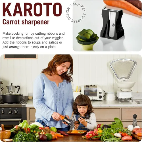 Miniatura 2 de Karoto - Afilador de zanahorias Pelador de verduras Pelador de verduras y peeler de pepino Divertidos utensilios de cocina de una serie