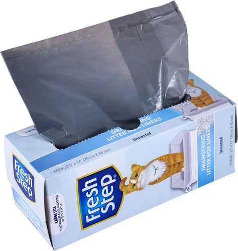 Miniatura 15 de Fresco Paso Cordón Cat Litter Box Liners, perfumado, tamaño jumbo, 36" x 19" - 7 unidades por caja, 2 cajas