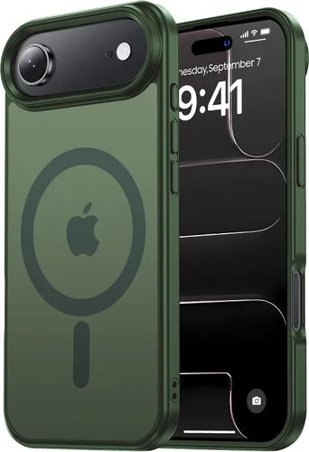 Miniatura 127 de Tigowos Magnetic Guardian - Funda diseñada para iPhone 11 Pro [probada en caídas de grado de 10 pies y compatible con MagSafe] Funda delgada Negro